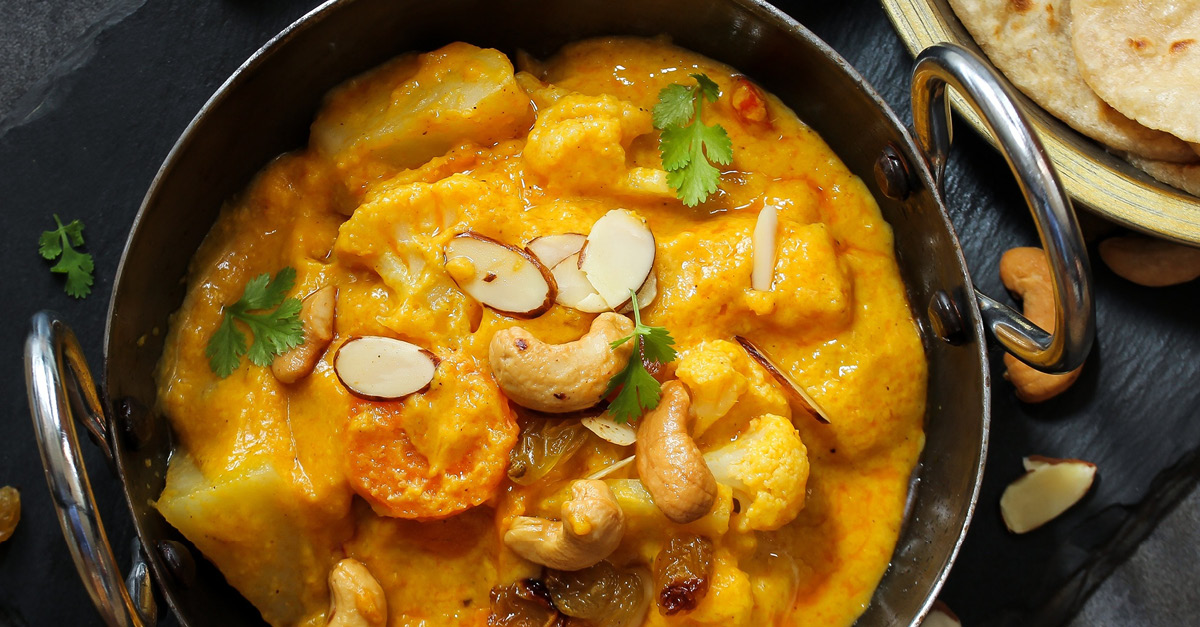 Recipe for Sweet Potato Curry with Cashews