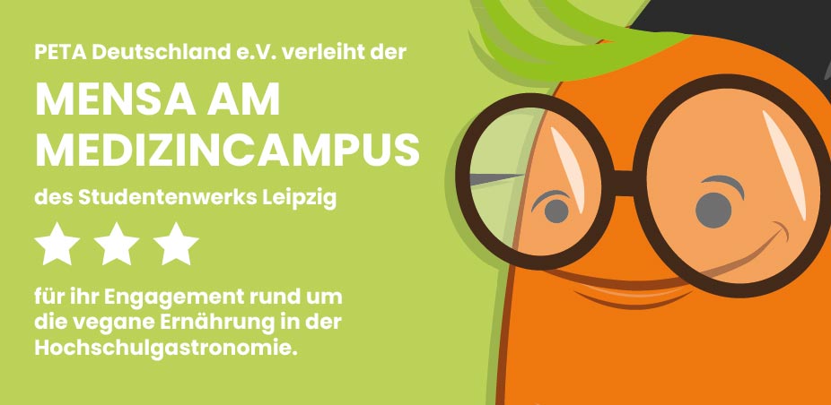 Vegan-friendly: Mensa am Medizincampus receives three stars by PETA